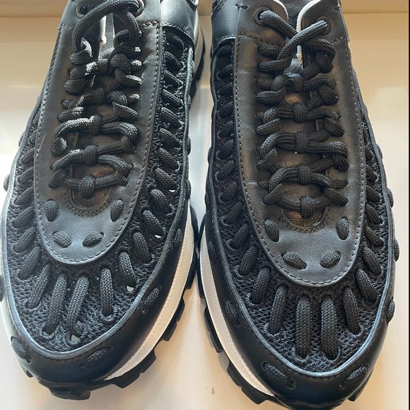 Ermenegildo Zegna Couture Leather Sneakers Shoes Black US Italy - Picture 1 of 10